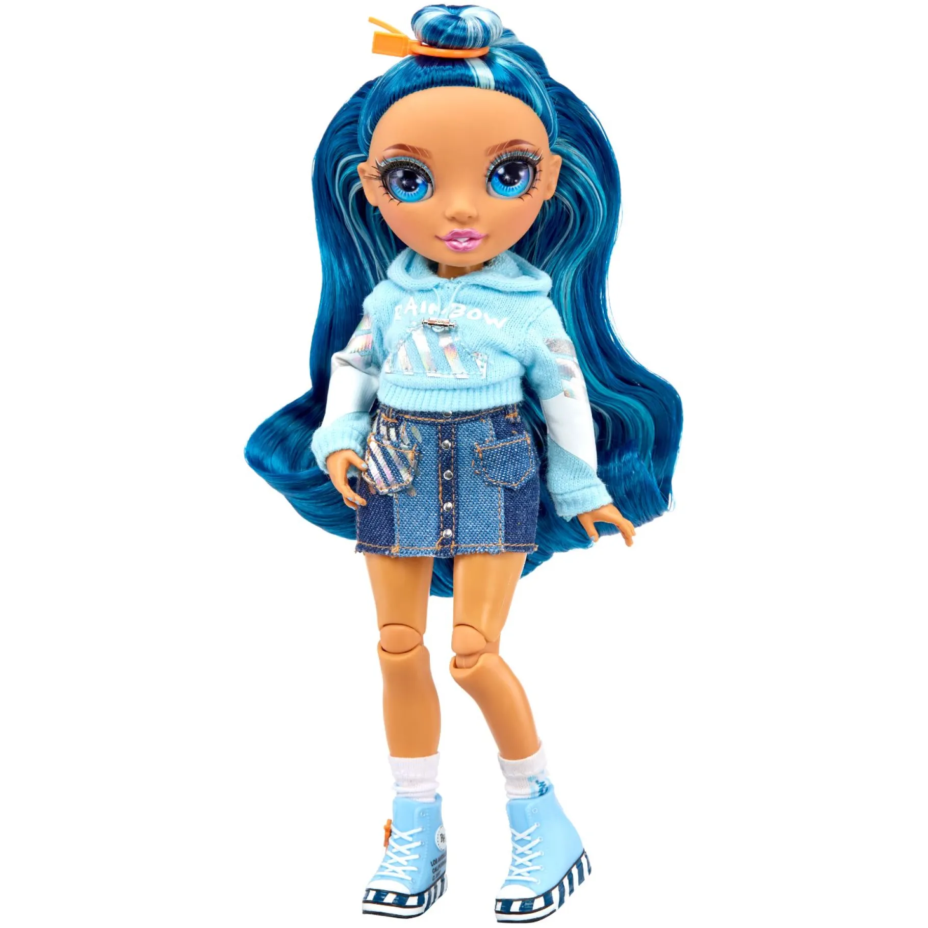 Tienerpoppen|Meisjes>Mga Rainbow High Junior High Fashion Doll Skyler Bradshaw (Blue)