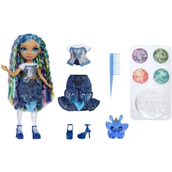 Meisjes|Tienerpoppen></noscript> Rainbow High Rainbow Shimmers With Slime Fashion  Doll Skyler (Blue)