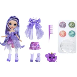 Meisjes|Tienerpoppen></noscript> Rainbow High Rainbow Shimmers With Slime Fashion Doll Violet (Purple)