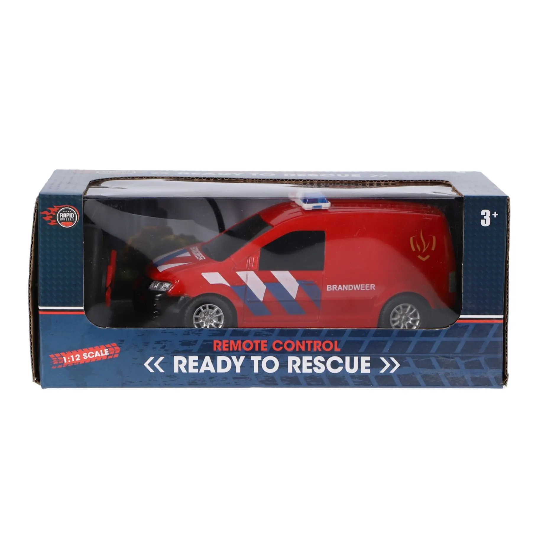 Radiografisch>Rapid Wheels radiografisch bestuurbare brandweer auto met licht