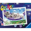 Verven / Schilderen>Ravensburger Creart schilderen op nummer kittens  in hangmat