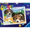 Verven / Schilderen>Ravensburger Creart schilderen op nummer  Beagle puppies