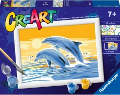 Verven / Schilderen>Ravensburger Creart Schilderen op nummer  springende dolfijnen