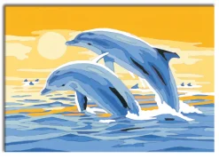 Verven / Schilderen>Ravensburger Creart Schilderen op nummer  springende dolfijnen