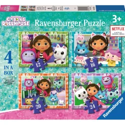Legpuzzels>Ravensburger Gabby's Dollhouse puzzel  12-16-20-24 stukjes