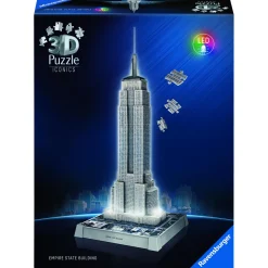3D Puzzels> Ravensburger Iconics 3D puzzel Empire State  Building