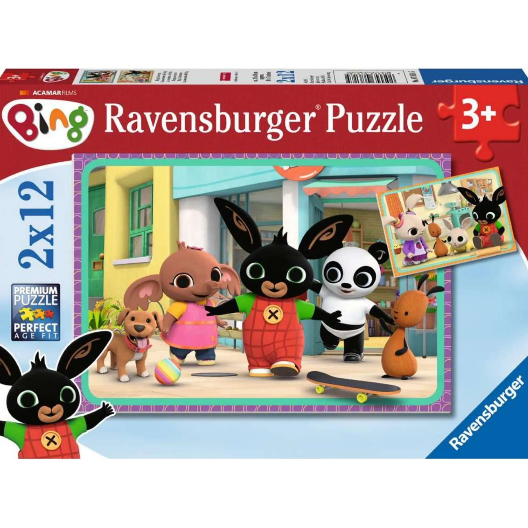 Legpuzzels>Ravensburger puzzel Bing Avontuur 2x12 Stukjes