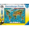 Legpuzzels> Ravensburger puzzel Dieren Over De Wereld 300  Stukjes