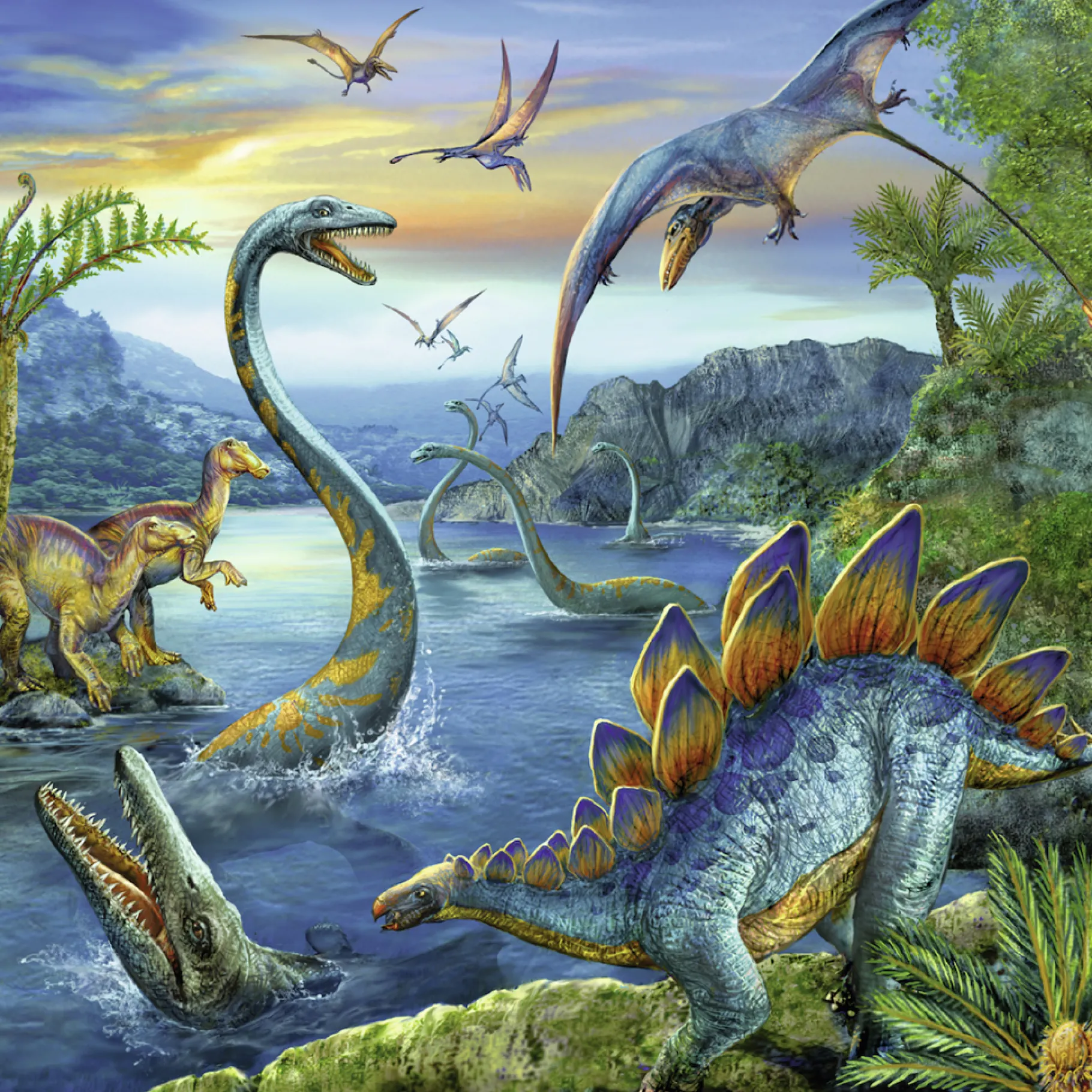 Legpuzzels>Ravensburger Puzzel Dinosauriërs 3x49 Stuks