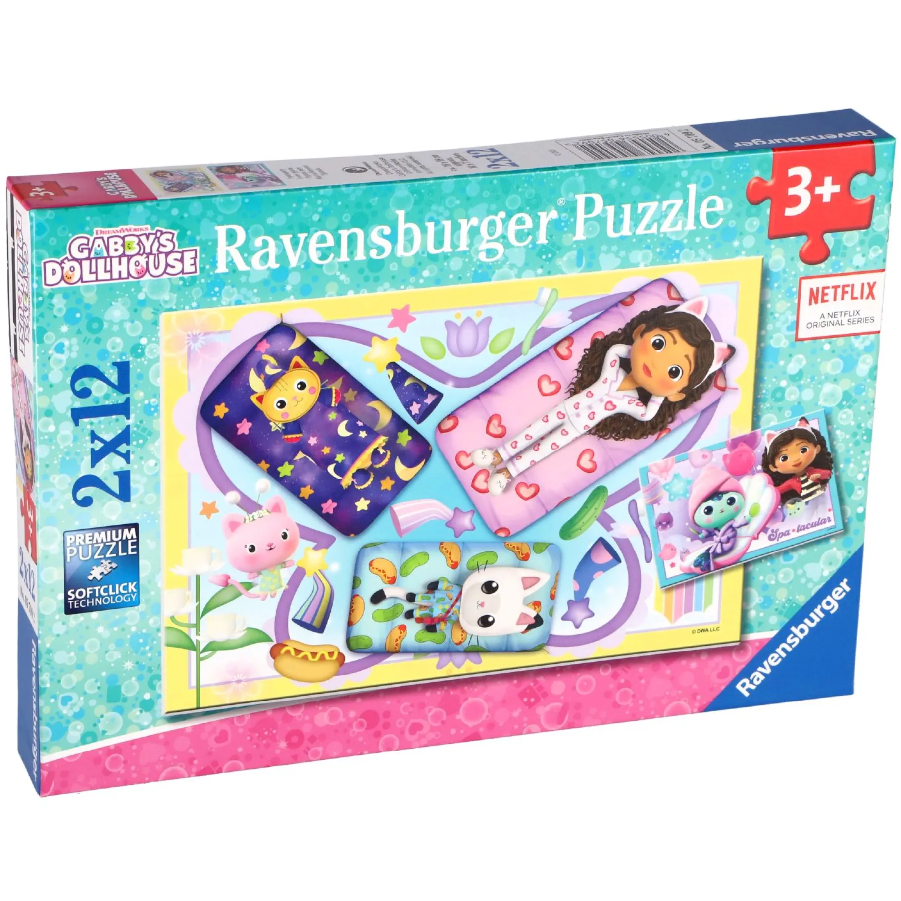 Legpuzzels>Ravensburger puzzel Gabby's Dollhouse 2x12 stukjes