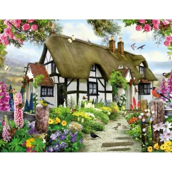 Legpuzzels> Ravensburger Puzzel idyllische cottage 500 stukjes