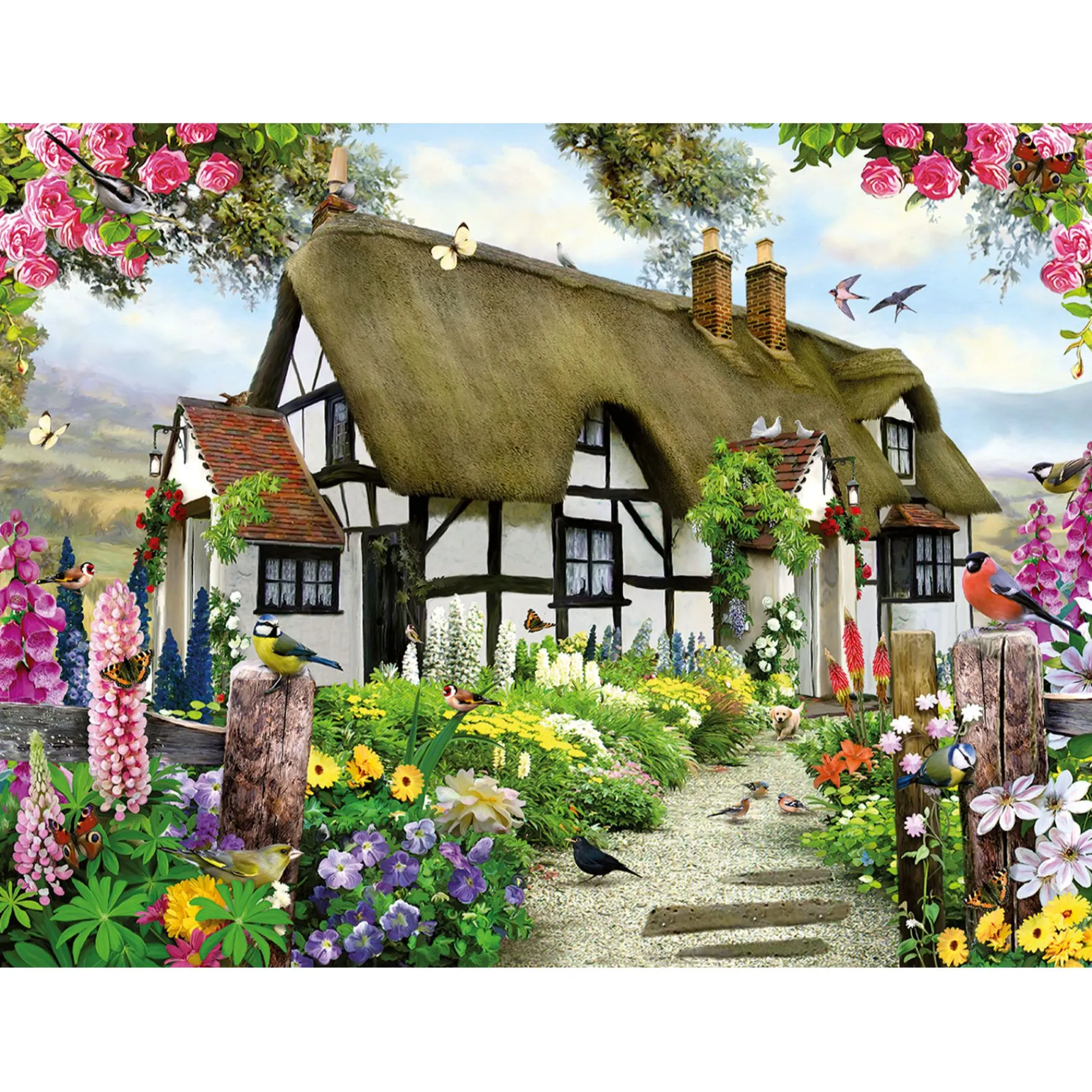 Legpuzzels> Ravensburger Puzzel idyllische cottage 500 stukjes