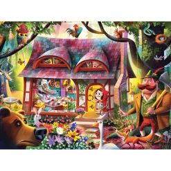 Legpuzzels> Ravensburger Puzzel roodkapje en de wolf 1000 stukjes