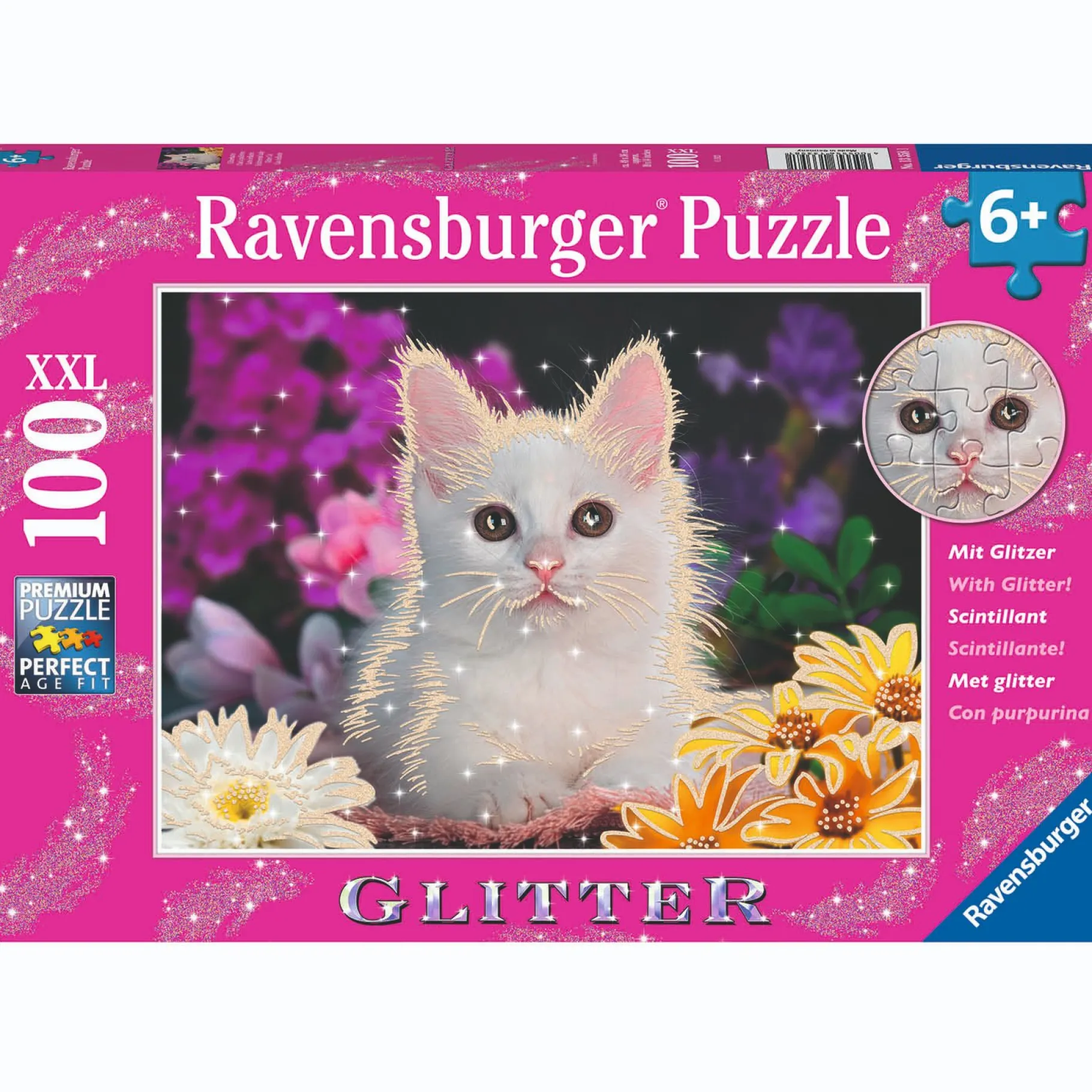 Legpuzzels>Ravensburger puzzel schitterend katje 100 xxl