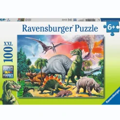 Legpuzzels> Ravensburger puzzel tussen de dino's 100 xxl