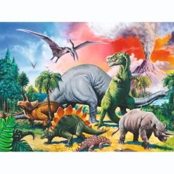 Legpuzzels> Ravensburger puzzel tussen de dino's 100 xxl