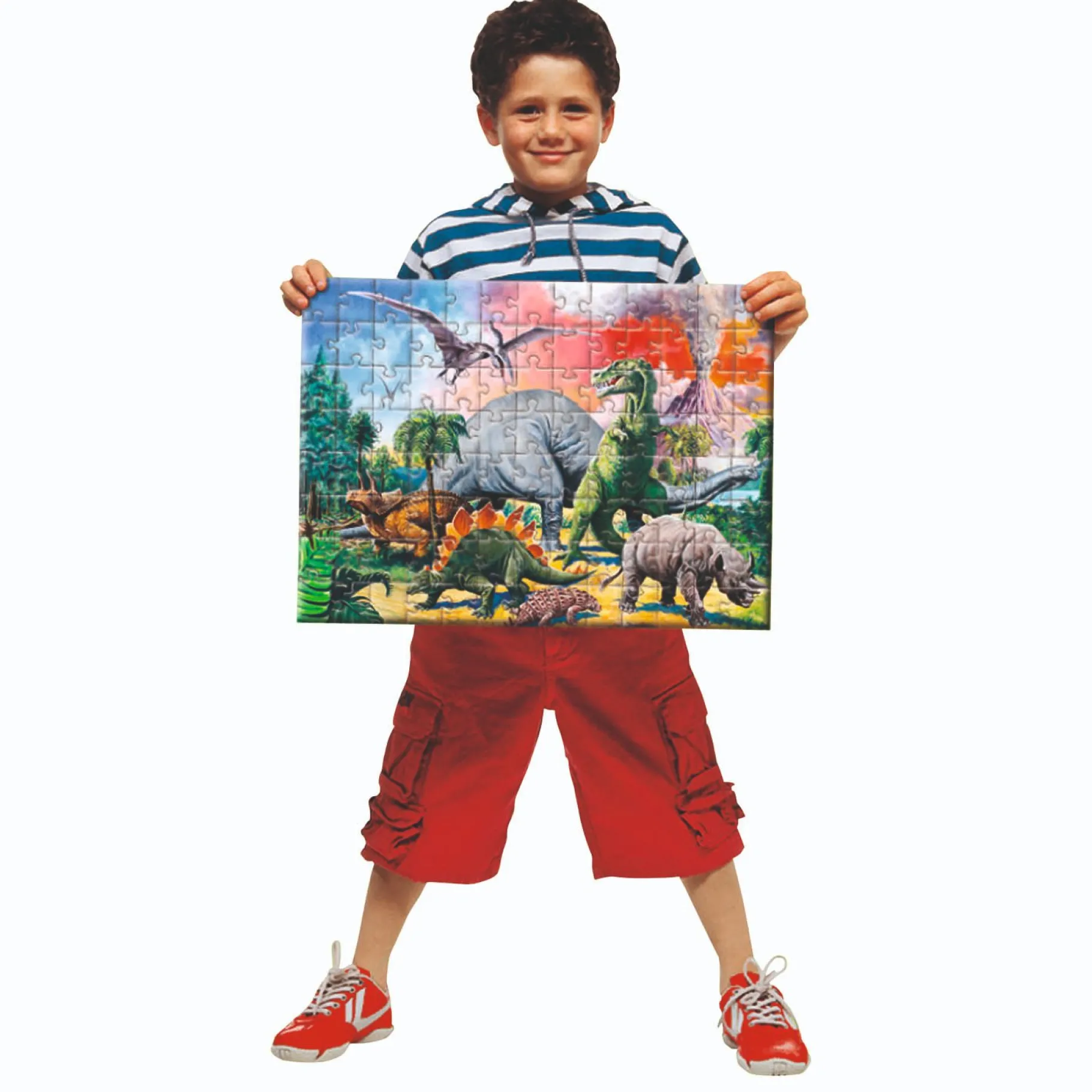 Legpuzzels> Ravensburger puzzel tussen de dino's 100 xxl