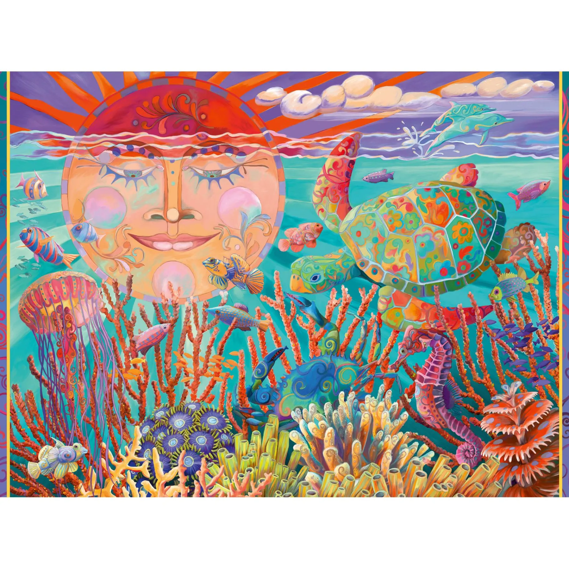 Xxl Puzzels>Ravensburger puzzel zon en zee 500 stukjes extra groot