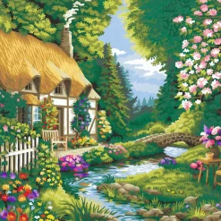 Verven / Schilderen>Ravensburger schilderen op nummer cottage garden