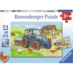 Legpuzzels>Ravensburger Puzzel Bouwplaats Boerderij 2X12 Stuks