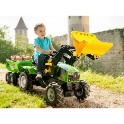 Tractoren> Rolly Toys Traptractor Deutz Met Frontlader En Luchtbanden 5125