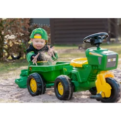 Tractoren></noscript>Rolly Toys Traptractor John Deere met Aanhanger