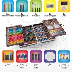 Knutselsets> Schilder en Kleur Koffer Luxe 145 Delig