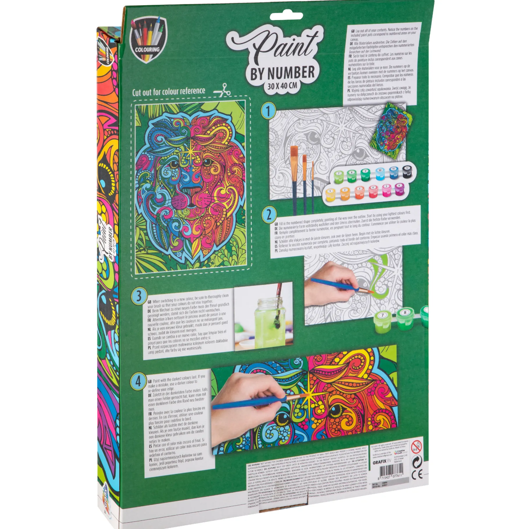 Verven / Schilderen> Schilderen Op Nummer Leeuw Canvas 30X40