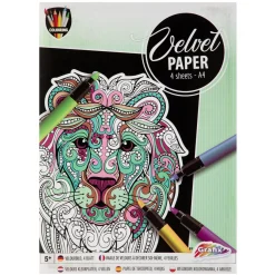 Verven / Schilderen> Schilderen op velvet 4 sheets 4 assorti