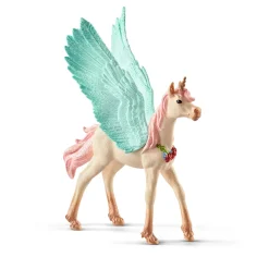 Speelfiguren>Schleich 70575 Gedecoreerde Unicorn Pegasus Veulen