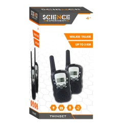 Jongens|Spionsets>Science Walkie Talkie Twinset Zwart 3 Km