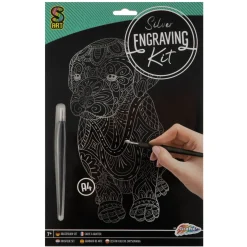 Paraplu's En Tassen|Krasfolie> Scratch art A4 4 assorti