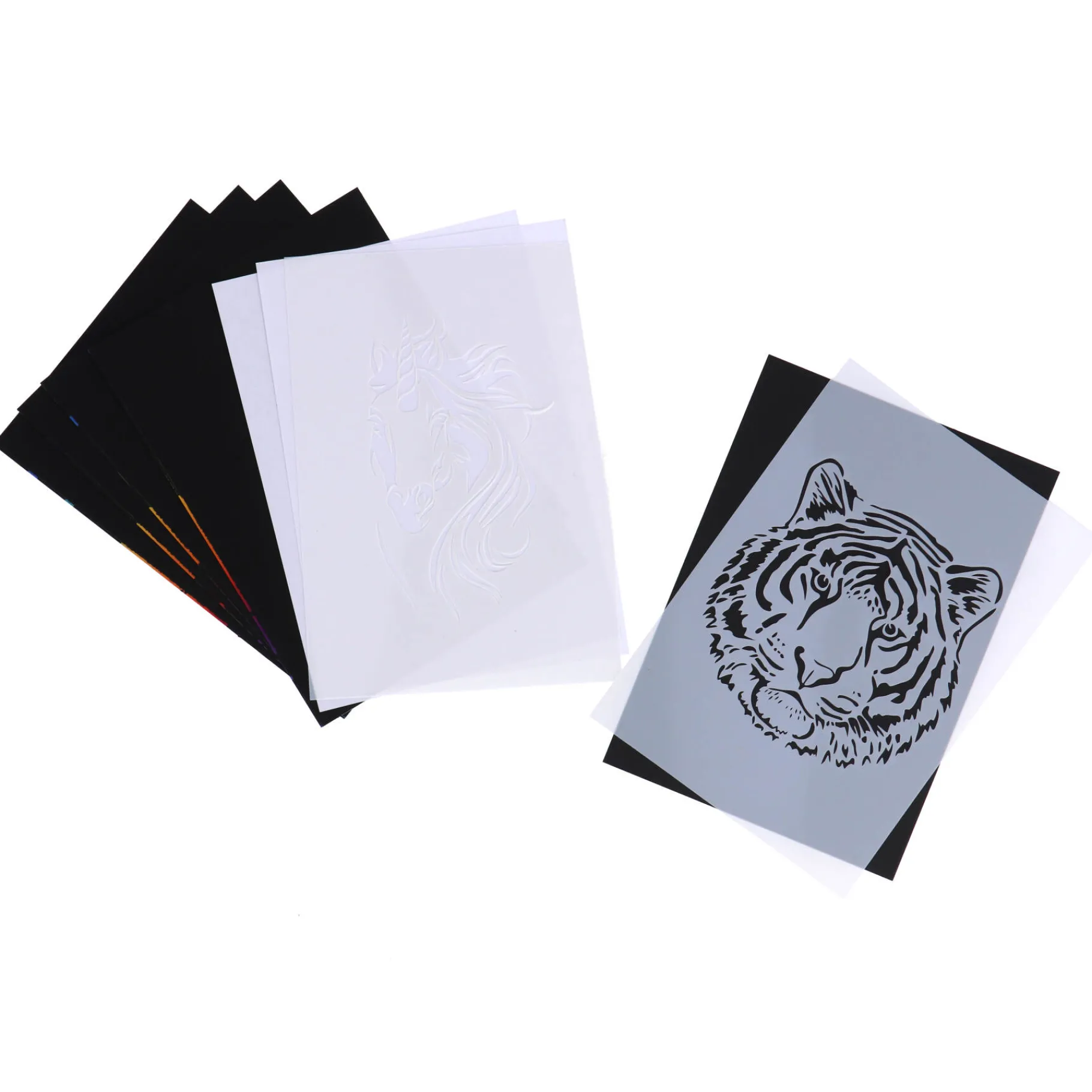 Krasfolie>Grafix Scratch En Colour 2 in 1 7-Delig Asst. (2 Kras Vellen, Kraspen + 4 Gelpennen)