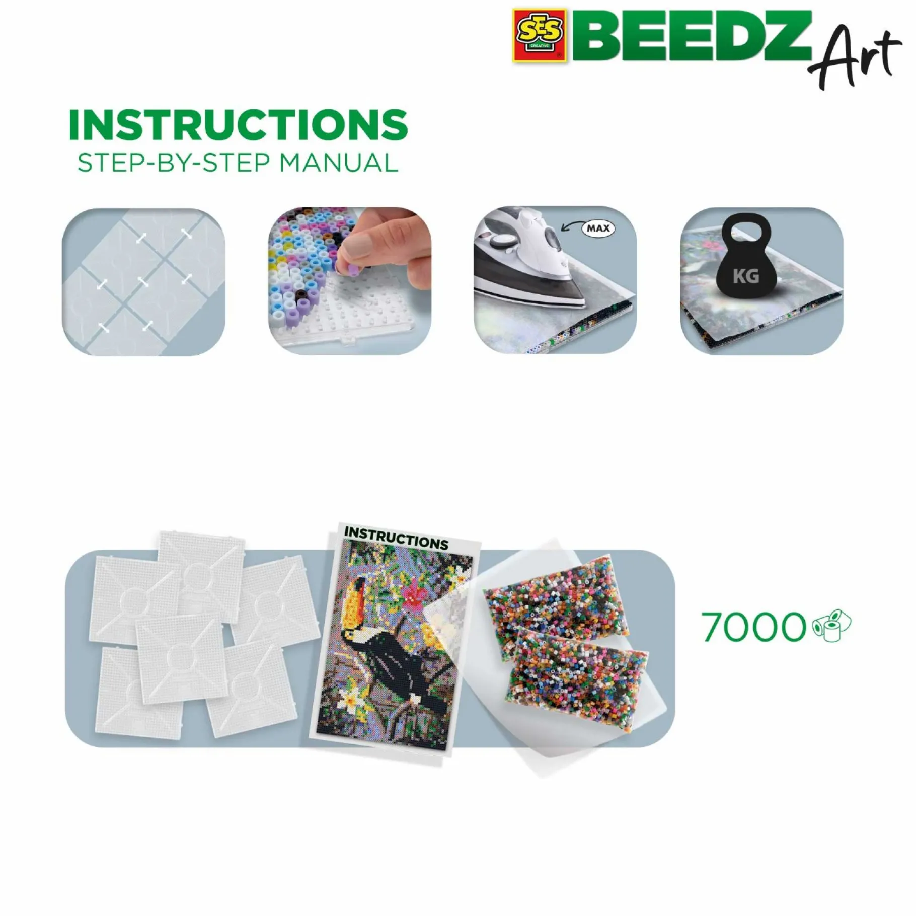 Strijkkralen>Ses BEEDZ ART: Strijkkralen Toekan