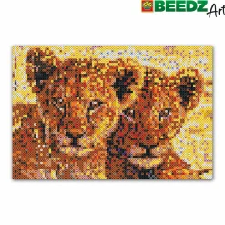 Strijkkralen>Ses BEEDZ ART: Strijkkralen Leeuwenwelpen