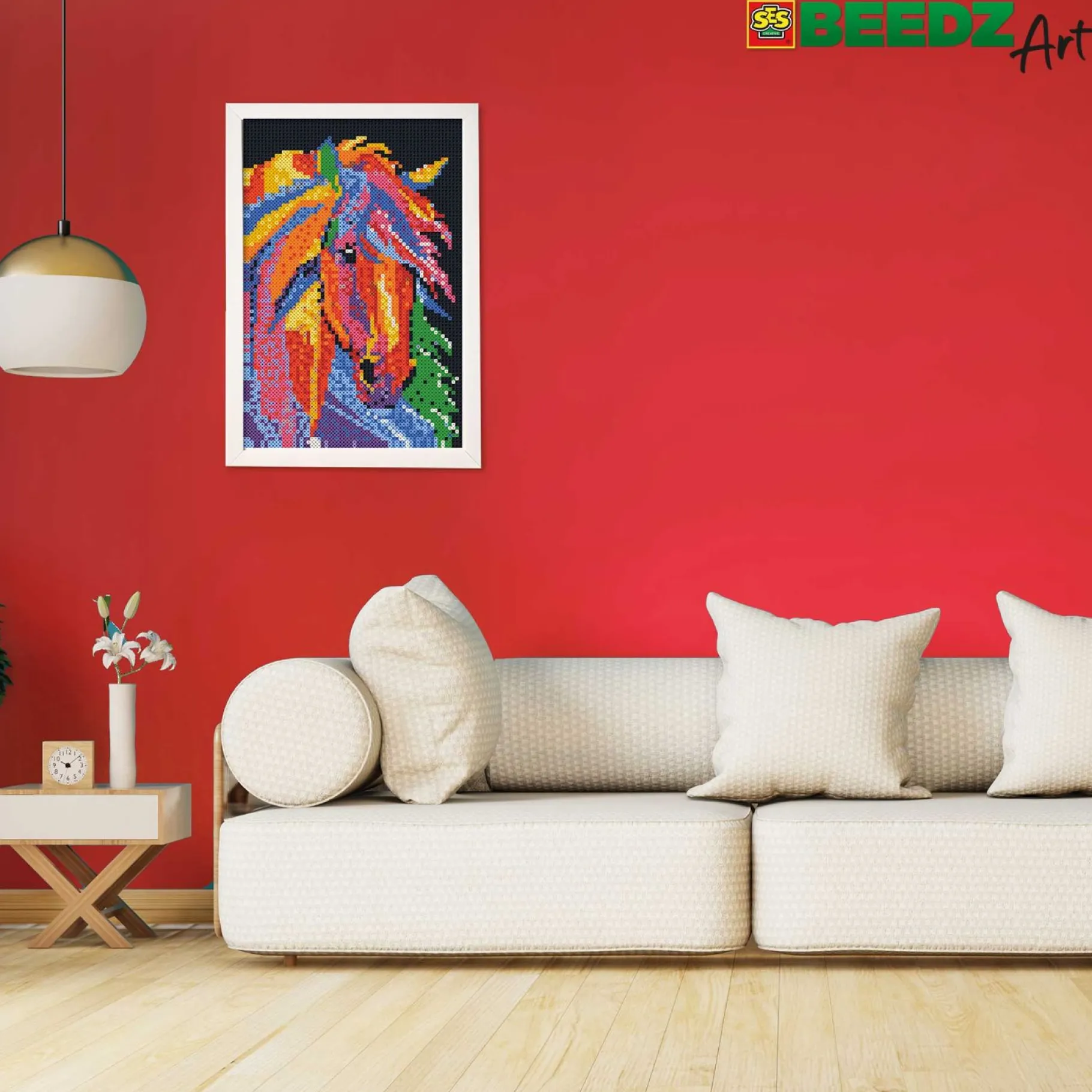 Strijkkralen>Ses BEEDZ ART: Strijkkralen Paard Fantasie