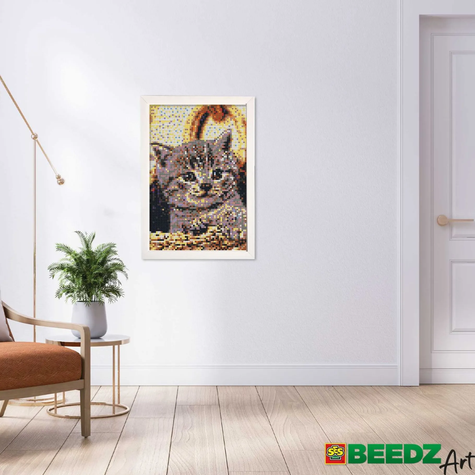 Strijkkralen>Ses BEEDZ ART: Strijkkralen Poes