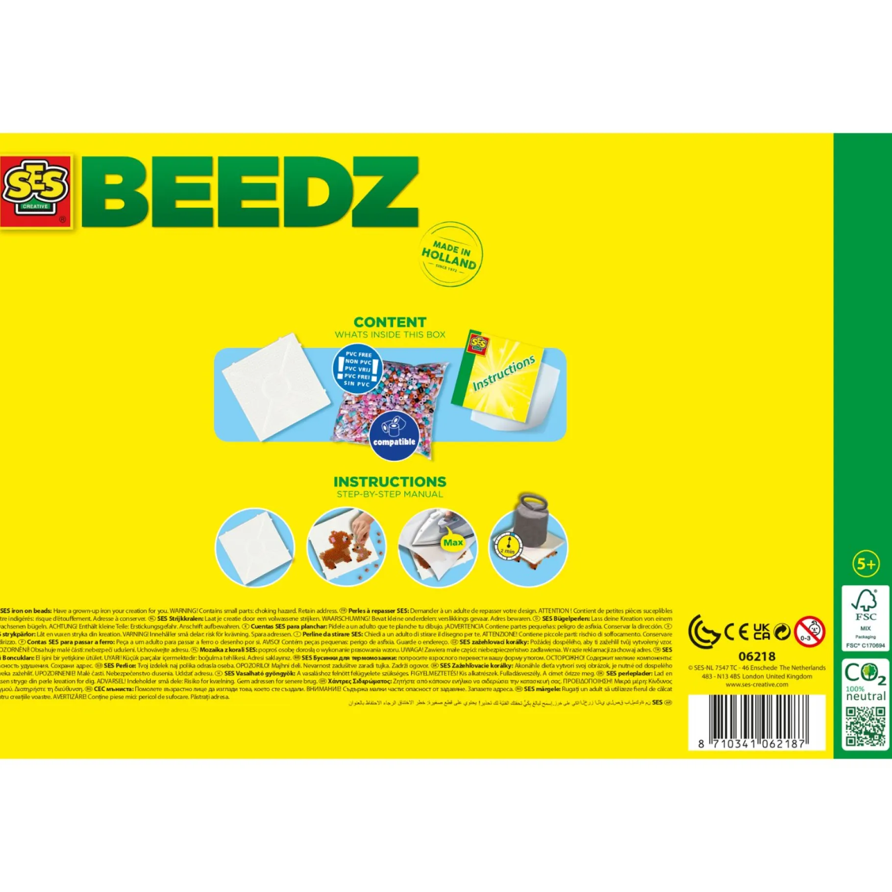 Strijkkralen>Ses Beedz strijkkralen schattige familie dieren 1800 stuks