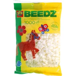 Strijkkralen|Plucheknuffels>Ses BEEDZ Strijkkralen Wit 1000 Stuks