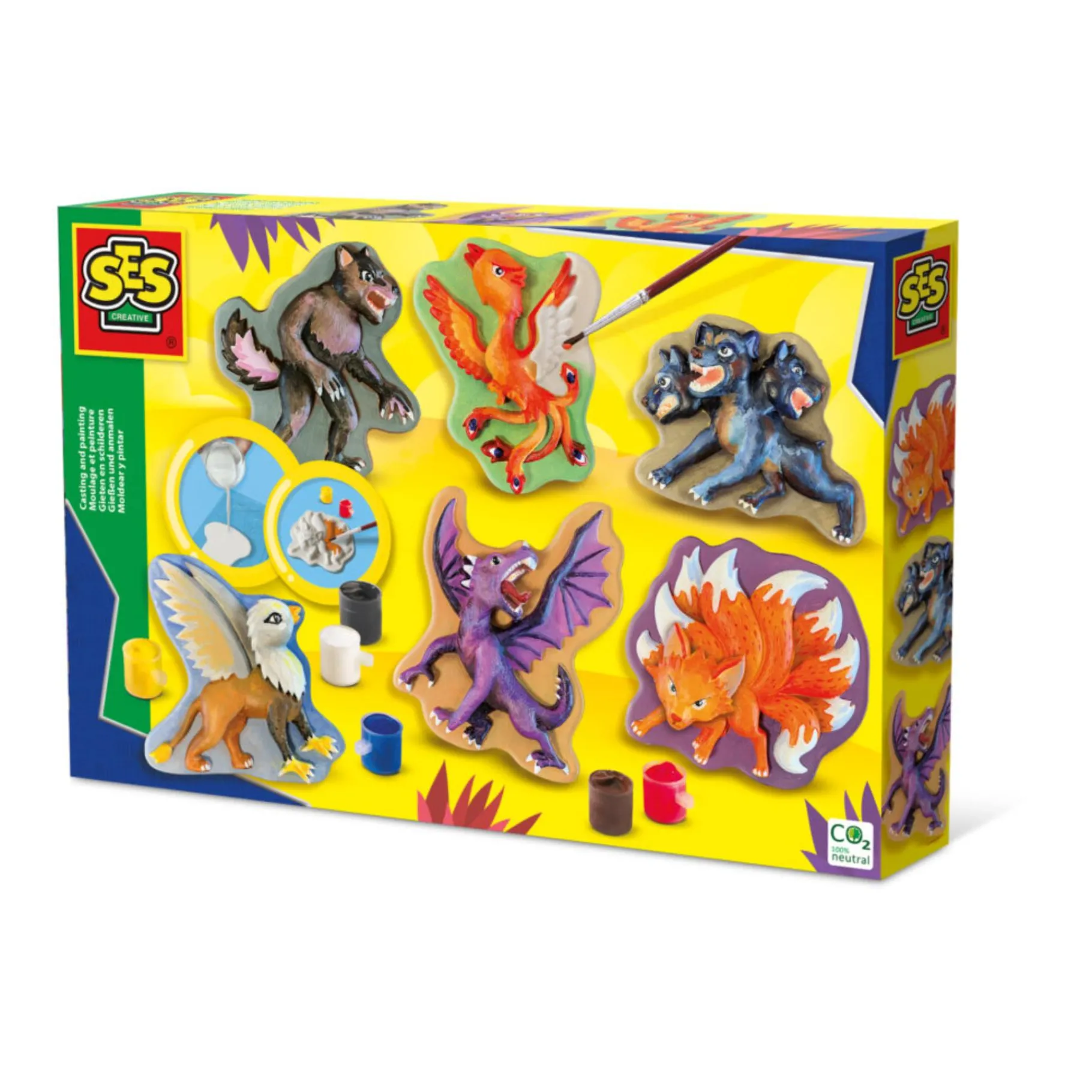 Gips>Ses gieten en schilderen mythische wezens