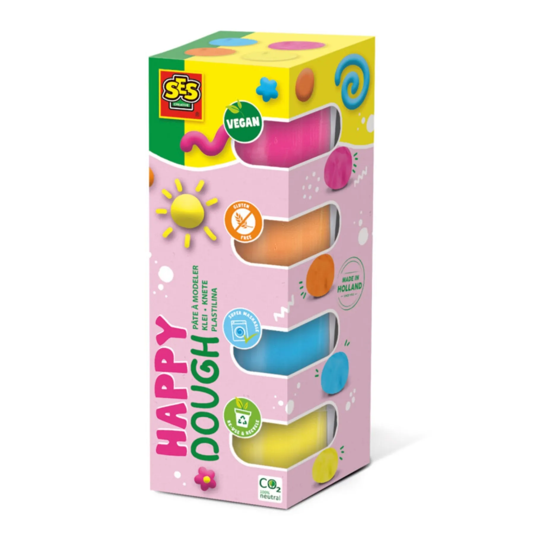 Klei>Ses Klei Feel Good Happy 4 x 90 Gr