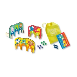 Knikkers>Ses Knikker Spel Poortjes Hout