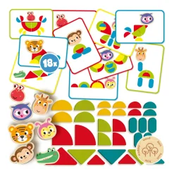 Knutselsets>Ses montessori dierenvormen leggen