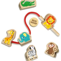 Knutselsets></noscript>Ses My First Houten dieren kralen rijgen