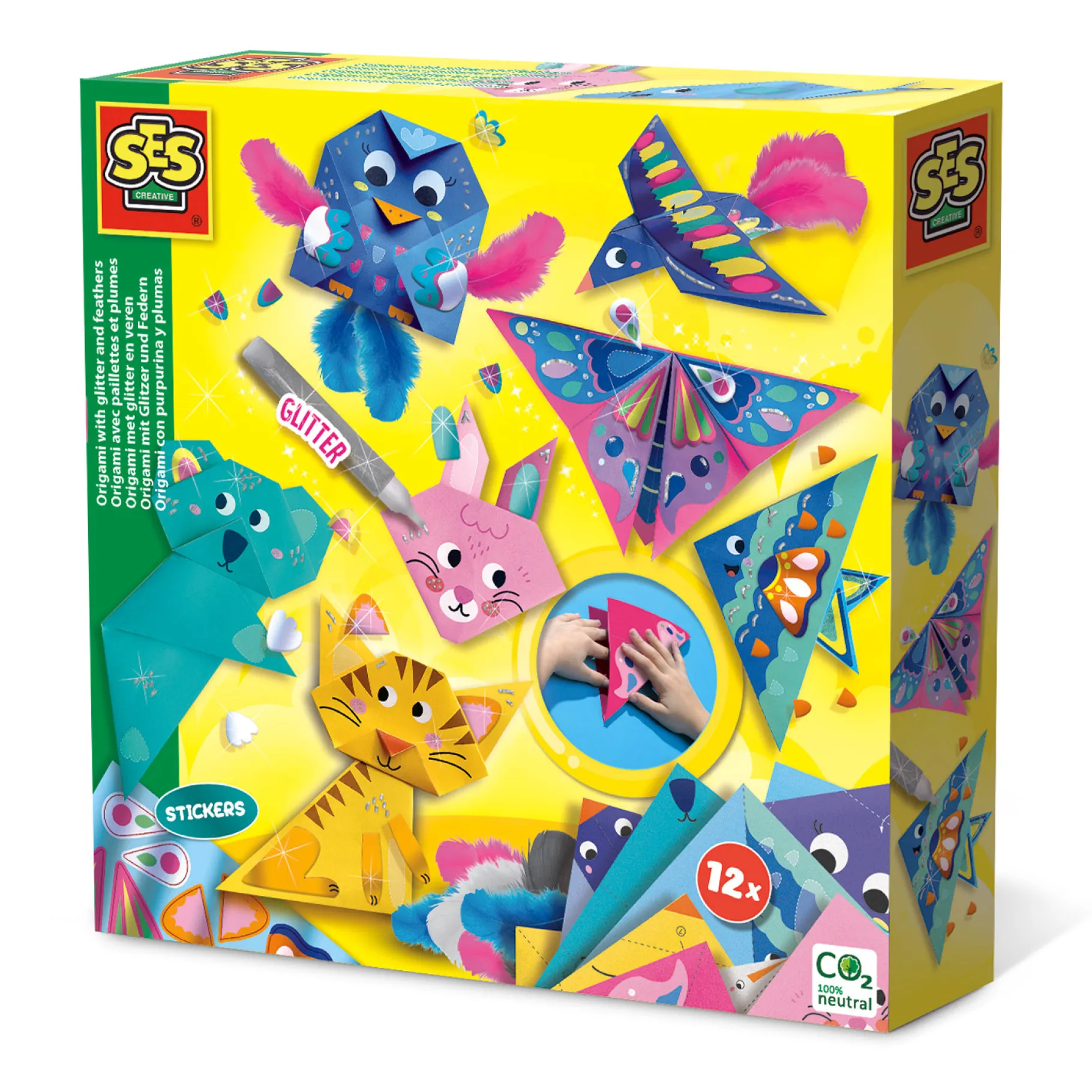 Knutselen>Ses Origami Glitter En Veren