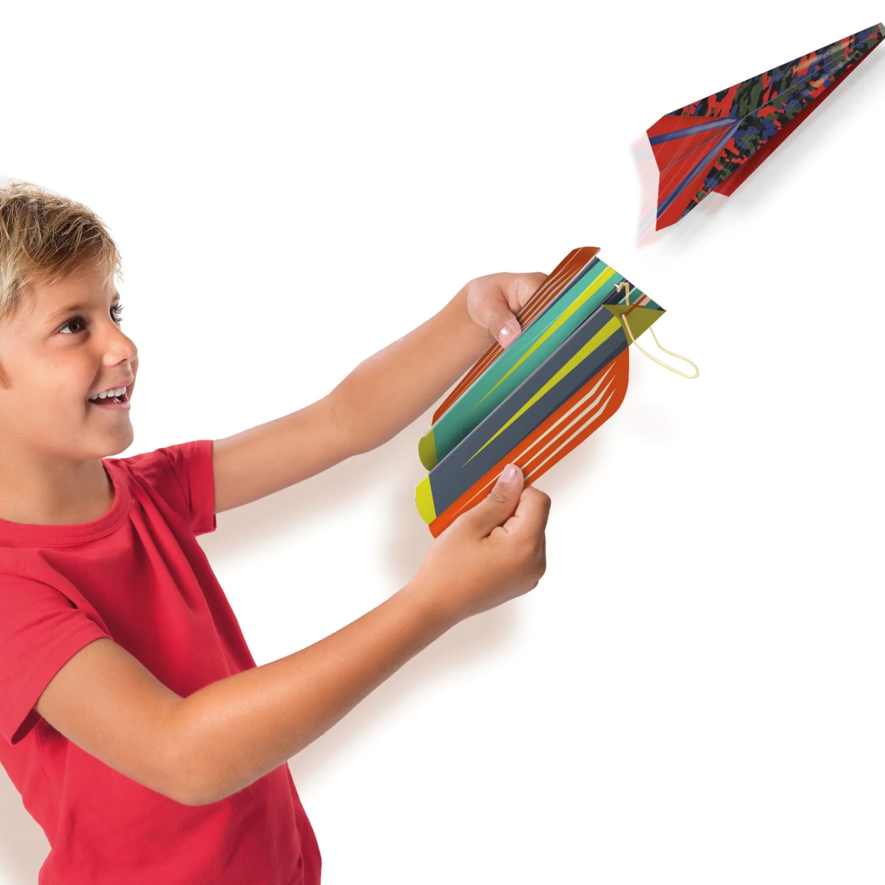 Vliegers>Ses papieren vliegtuigjes lanceren