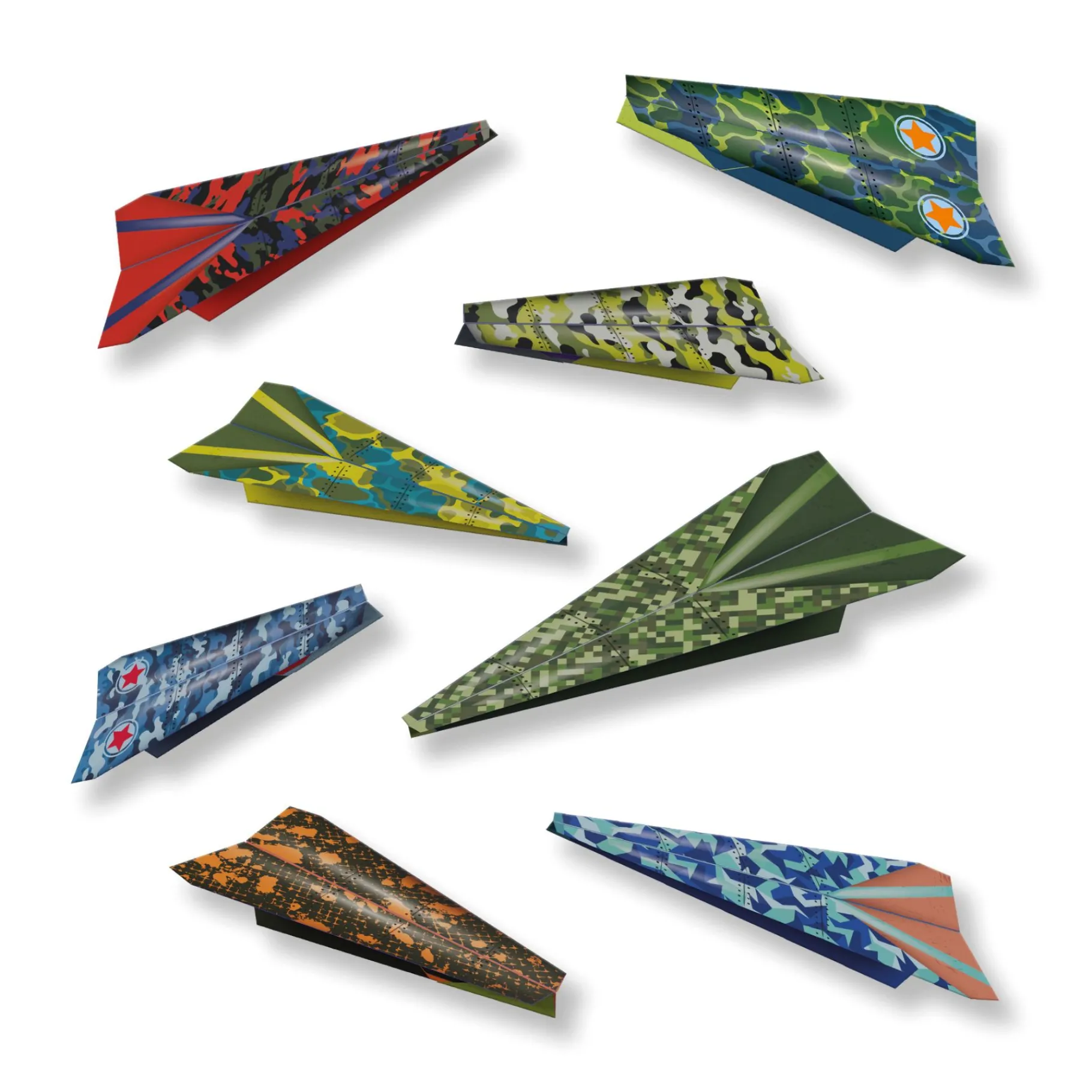 Vliegers>Ses papieren vliegtuigjes lanceren