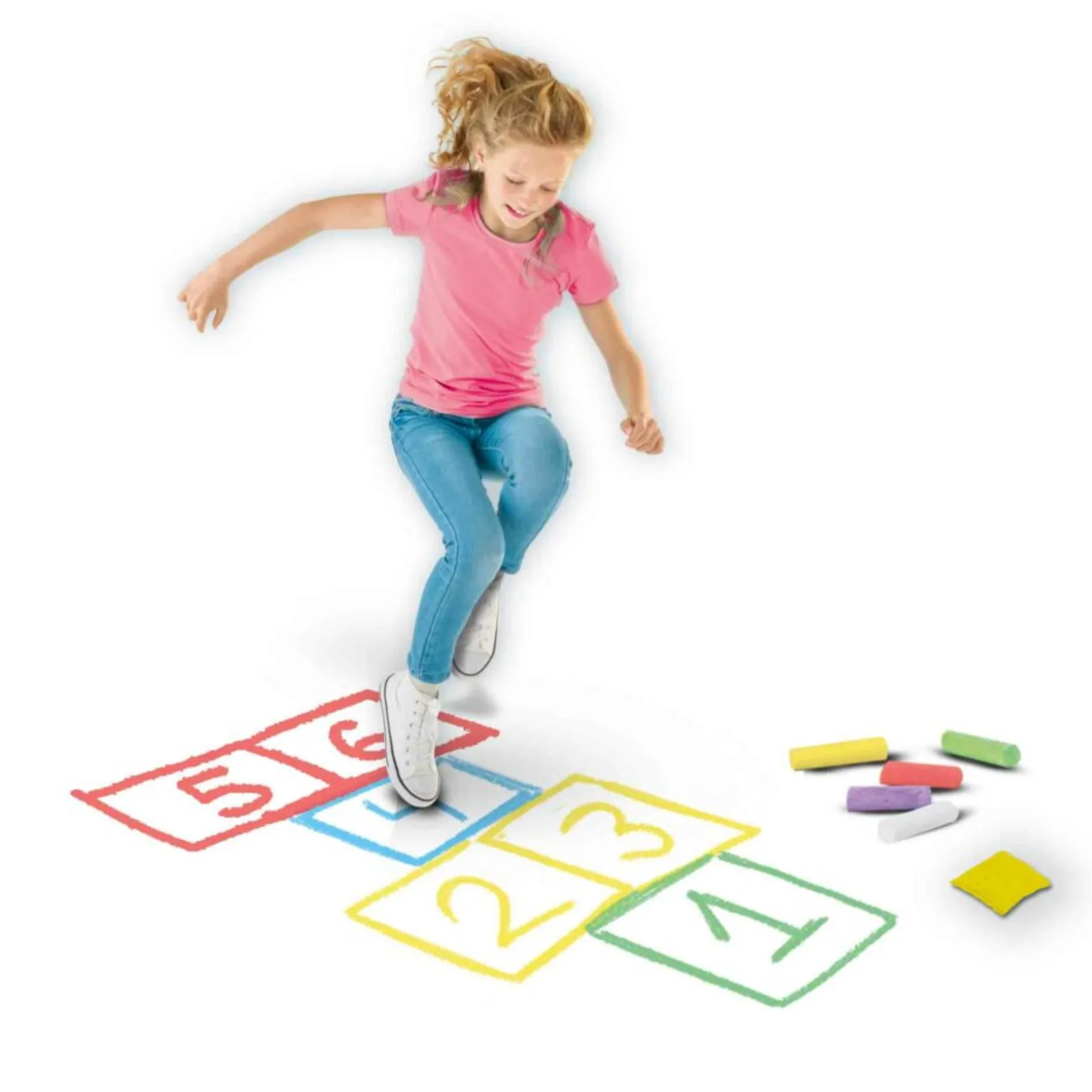 Stoepkrijt>Ses stoepkrijt spellen 5 in 1