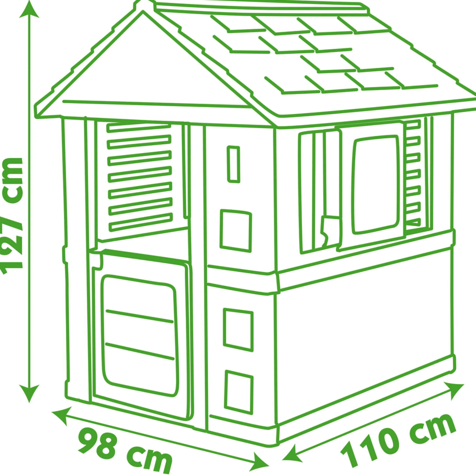 Speelhuizentoestellen> Smoby Speelhuis Nature 98 X 110 X 127 Cm