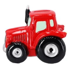 Spaarpotten> Spaarpot aardewerk tractor groen/rood ass